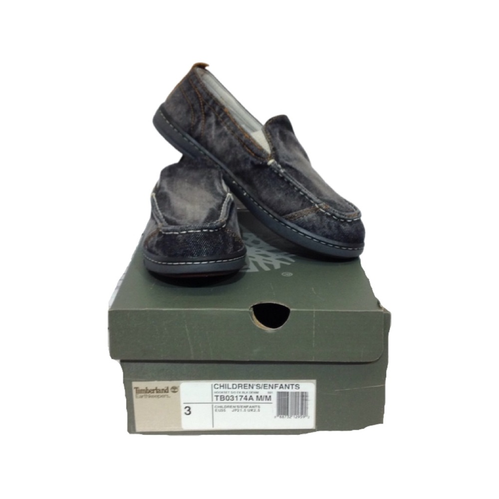 Timberland Hookset Black Denim Boys Size 3